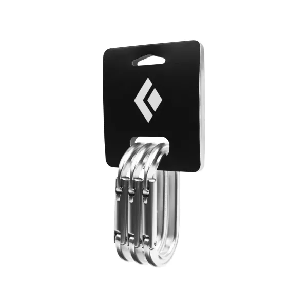 Black Diamond Oval Keylock Carabiner 3-pack